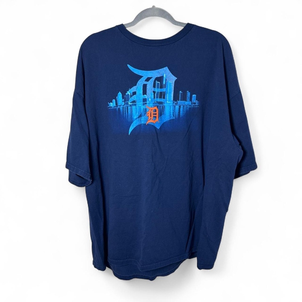 Detroit Tigers navy‎ blue cotton t-shirt Size: 3XL #MLB #baseball